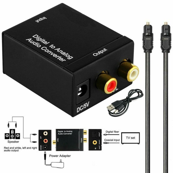 New Digital Optical Toslink To Rca Audio Converter Afterpay Carousel 1