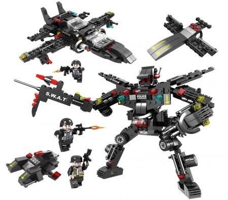 508pcs City Police Station Car Building Blocks for City SWAT Team Truck House Carousel 13