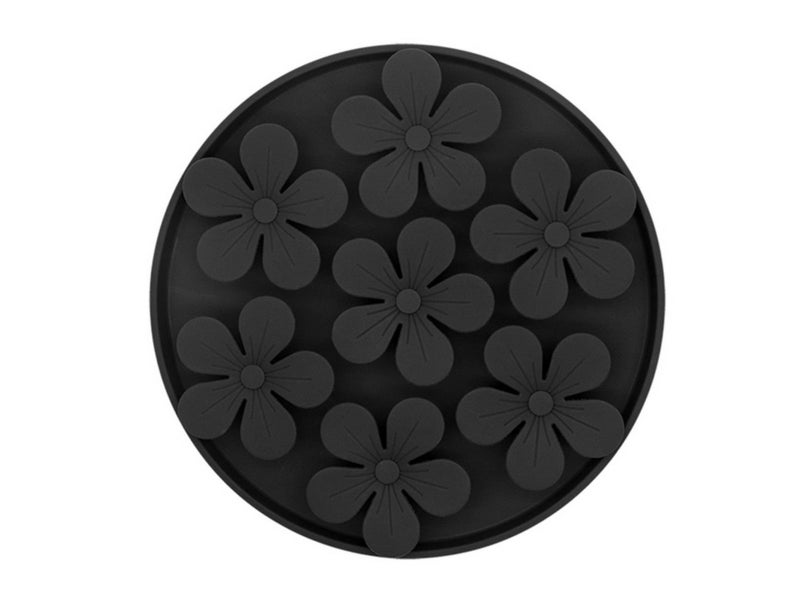 1Pc Pet Cat Slow Feeder Treat Lick Mat Feeding Mat with Suction Cup Black Carousel 2