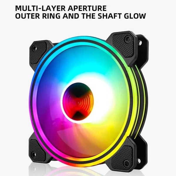 COOLMOON Ray X ARGB FAN 120mm Fan, 12cm Cooling RGB Fan with controller for PC Carousel 1