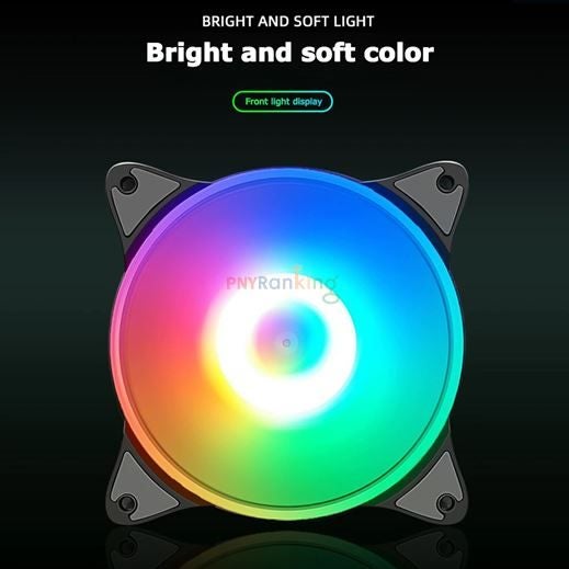 COOLMOON 120mm Molex AUTO RGB FAN PC Case Cooler Fan Radiator Cooling Heatsink Carousel 2