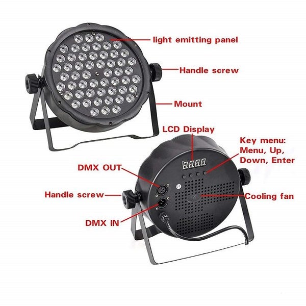 8 X 54 LEDs PAR Lights Professional DMX-512 RGB LED Strobe Stage PAR Lights62996351902467114