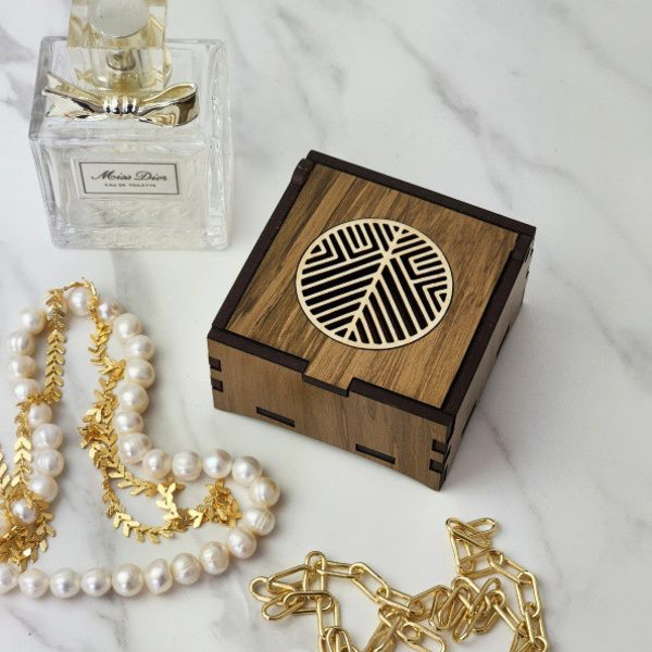 Trinket Box - River Rimu Art Deco 2 (8cm) Carousel 1