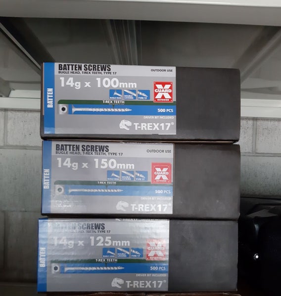 Bugle Batten Screws 14G x 125mm Galvanised 500 pack Carousel 1