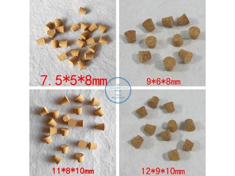 100pcs Top DIA 7.5mm To 30mm Wooden Cork Lab Test Tube Stopper Kettle Pudding Carousel 2