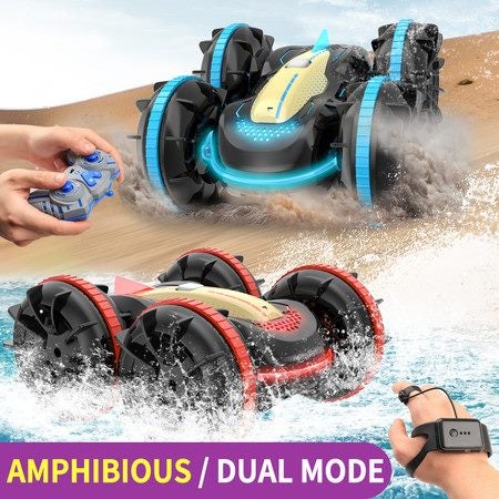 2.4G RC Boat Waterproof RC Lighted Stunt Car Red Carousel 20