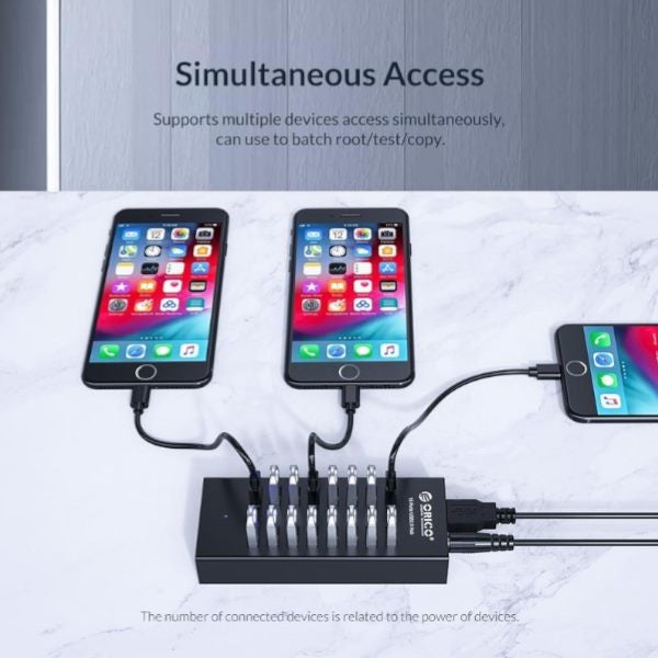H1613 16 Port Usb2.0 Hub With 12V2a Power Adapter For Laptop Pc Tablet Black US Carousel 2