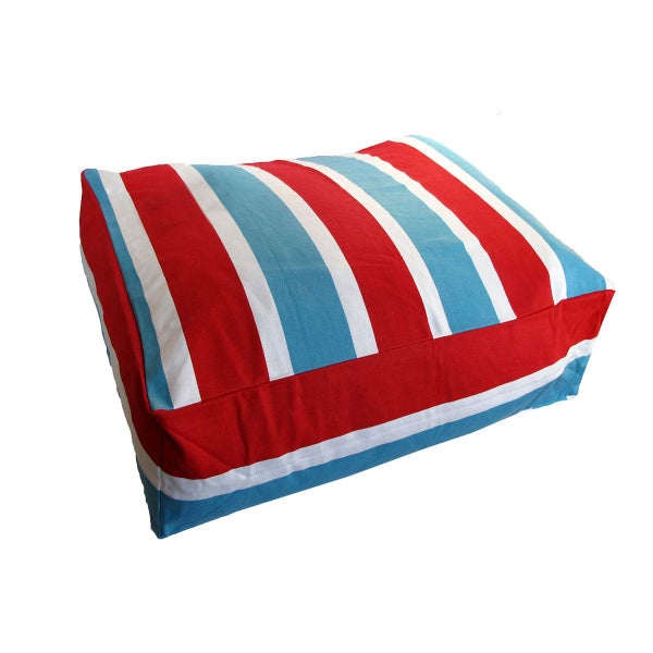 Heavy Duty Pure Cotton Pet Dog Bed Cover Blue Red Stripes Carousel 1