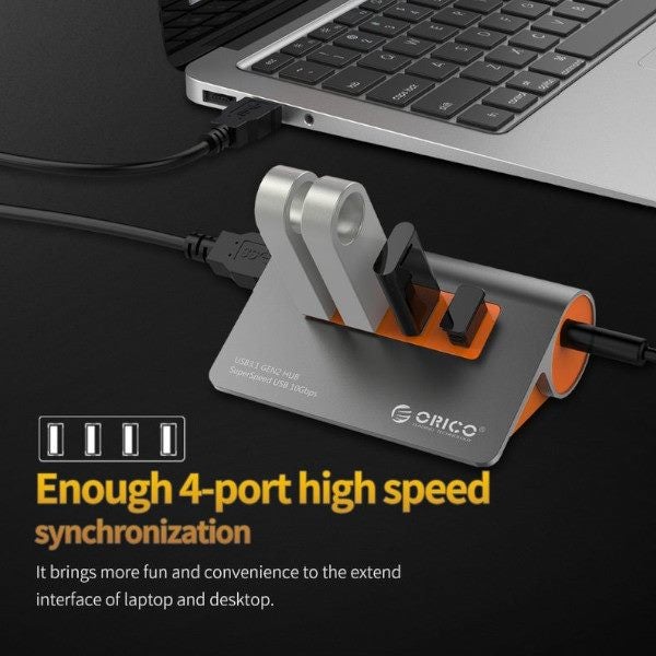 4 Ports Usb3.1 Hub 10Gbps Transmission Speed Splitter With 12V Power Adapter USB Carousel 2
