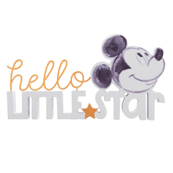 Disney Mickey Mouse Word Plaque - Hello Little Star Carousel 1