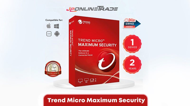 Trend Micro Maximum Security Antivirus - 1 Device 2 Year Carousel 1