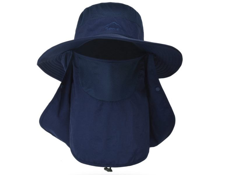 Sun Hat Wide Brim Bucket Outdoor Fishing Hiking Cap UV Protection NAVY :  BidBud