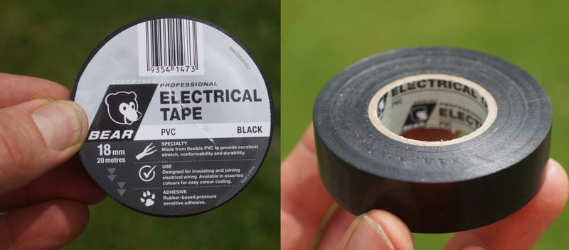 Bear Electrical Tape. PVC. Black. 18mm x 20 meters. Insulation Tape. 93541473 Carousel 1
