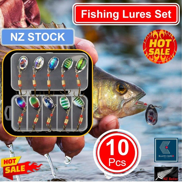 Fishing Lure Bass Trout Hard Metal Spoon Spinner Baits *Local Buy* Carousel 1