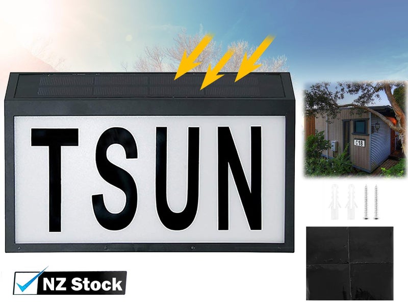 Doorplate Solar House Numbers Local NZ Clearance Carousel 1