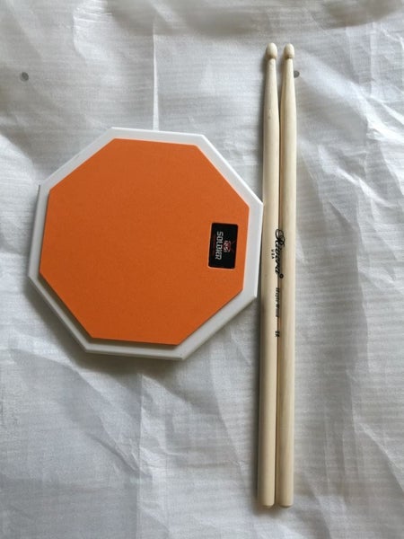 High grade practice drum pad with sticks(only white color is available) Carousel 1