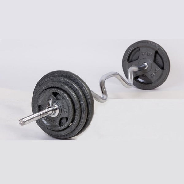 75KG Weights Combo: 70KG Casted Metal Plates+1.2m Super Curl Bar (4ft) Standard Carousel 1