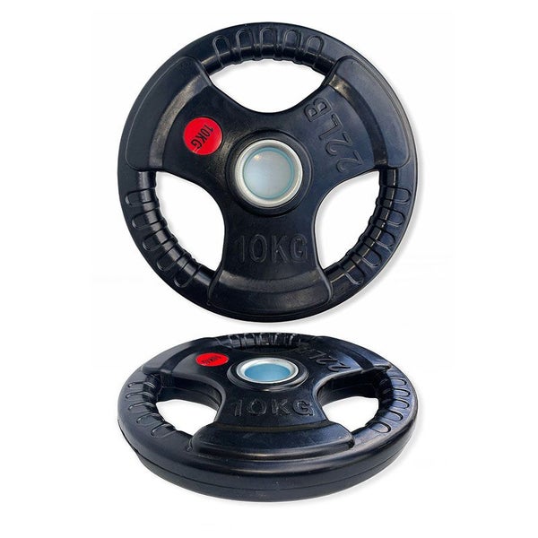 10KGx2 Tri-Grip Rubber Plate Weights 50mm OLYMPIC Brand New Ezyfitness Carousel 1