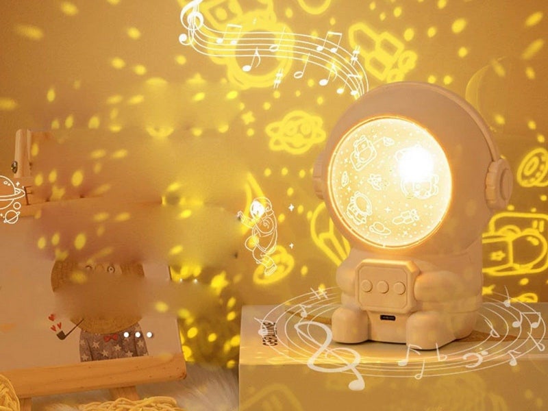 Astronaut Starry Projector Lamp Night Light Bedside Table Lamp with 9 Music Carousel 1