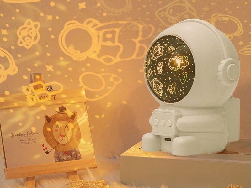 Astronaut Starry Projector Lamp Night Light Bedside Table Lamp with 9 Music Carousel 5