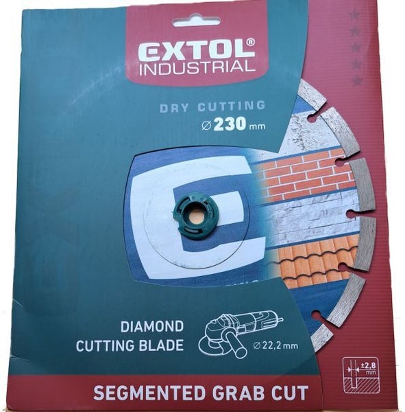 EXTOL Industrial 230mm Diamond Cutting Disc, Segmental Grab Cut Carousel 2