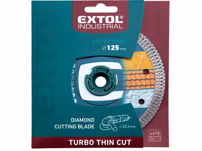 EXTOL Industrial Diamond Cutting Blade 125mm Turbo Thin Carousel 2