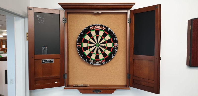 Brunswick Dart Board Cabinet - Solid timber Carousel 2