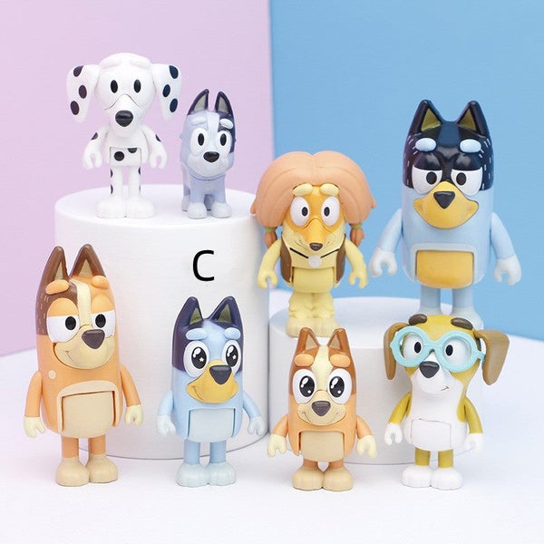 Figure-Bluey Figure Pack 12pcs 5-8cm B Carousel 4