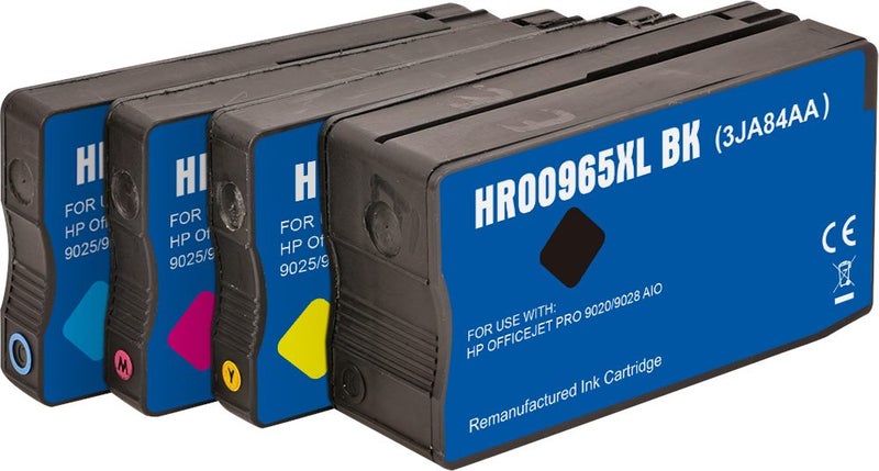 Compatible HP 965XL Cyan Magenta Yellow ink cartridge Tonerink Brand Carousel 1