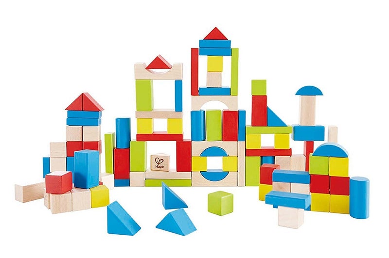 Hape: Wooden Building Block Set - 100pc Carousel 1