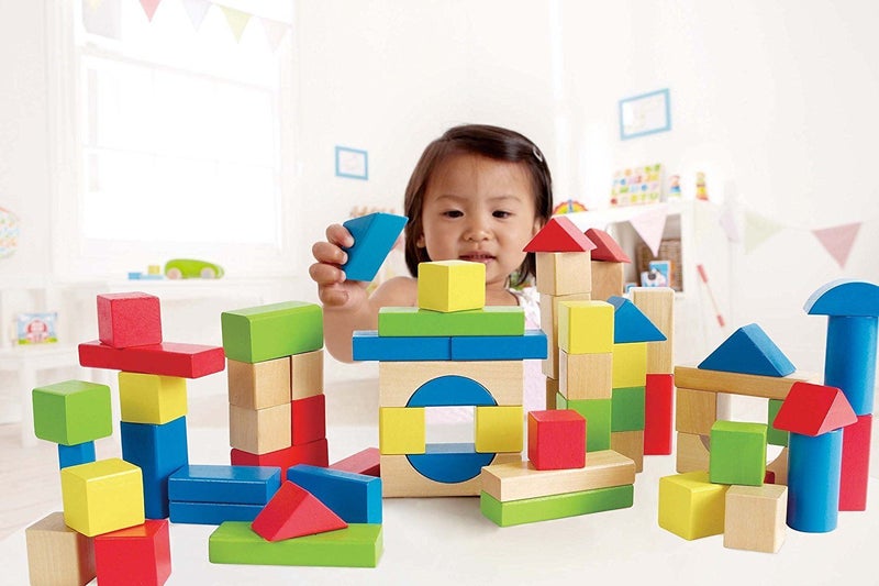Hape: Wooden Building Block Set - 100pc Carousel 2