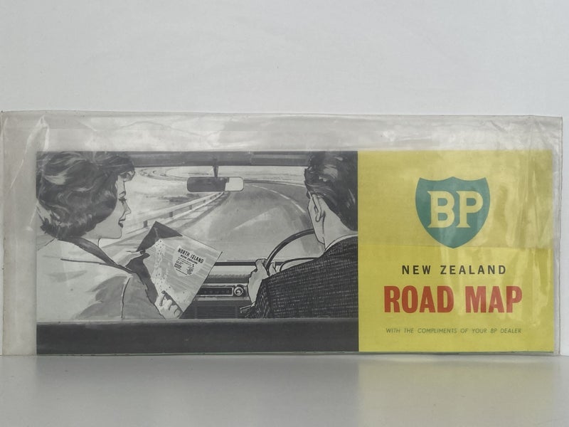 BP ROAD MAP of New Zealand 1962 - NEW Carousel 7