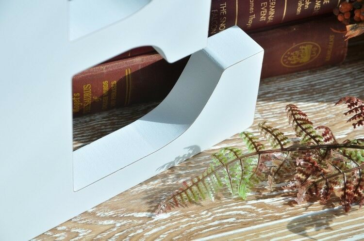 Wooden Letters Small 15cm White Alphabet Wedding Home Birthday - W Carousel 7