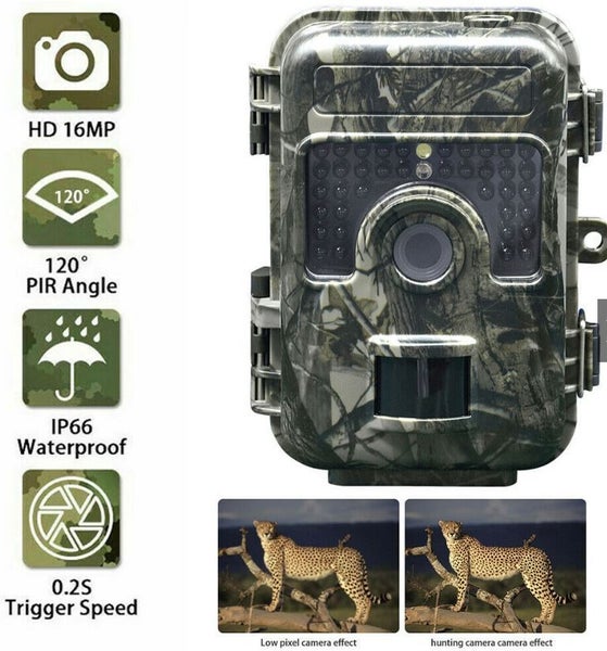 2.3" 16MP Hunting Trail Camera HD 1080P Wildlife Scouting Cam Night Vision IP66 Carousel 1