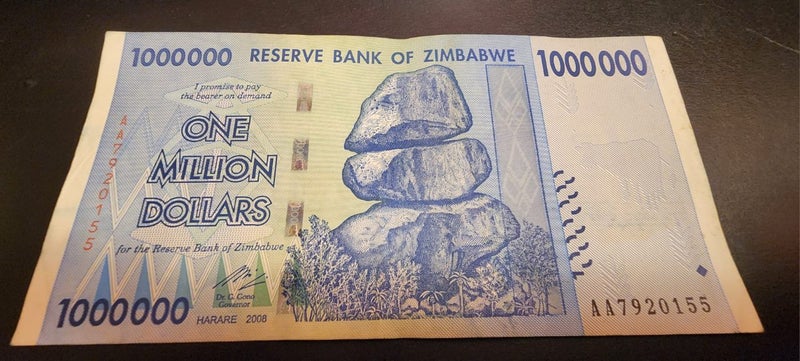 Zimbabwe 1 Million Dollars Genuine Carousel 1