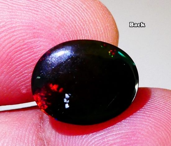 4.14CT UNHEATED RAINBOW STUNNER FLASHING 100% NATURAL BLACK OPAL Carousel 7