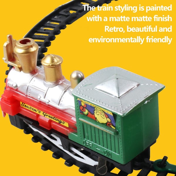 Kids Christmas Train Set - 216cm Christmas Train Toy Set - Battery Oper Carousel 10