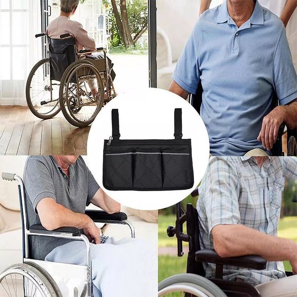 Universal Walker Bag Rollator Organizer Pockets Scooter Side Bag Storag Carousel 2
