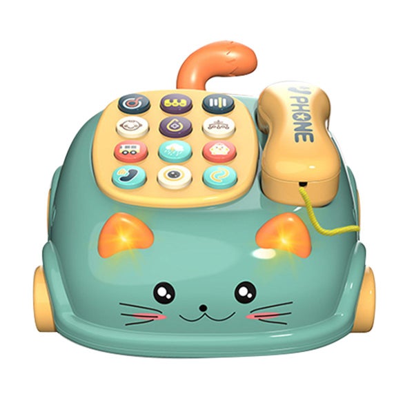Baby Montessori Electric Telephone Toys with 12 Functions Children Cute Carousel 1