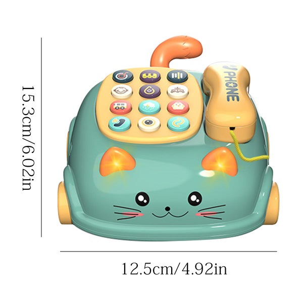 Baby Montessori Electric Telephone Toys with 12 Functions Children Cute Carousel 2