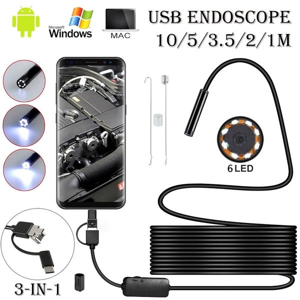 11.5FT 3in1 USB Endoscope Camera IP67 Waterproof USB Borescope For Andr Carousel 1