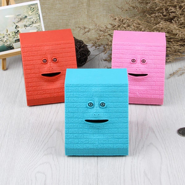 Electric Face Coin Bank Face Money Eating Chewing Box Face Coin Collect Carousel 1