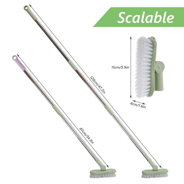 Floor Scrubbing Brush Adjustable Long Brush Extensible Cleaning Brush B Carousel 2