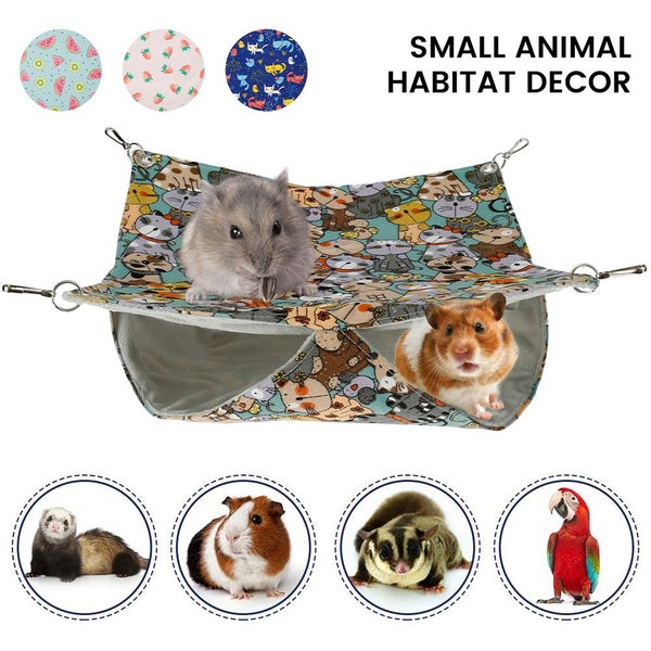 Ferret Rat Squirrel Pet Bird Hamster Hammock Hanging Cage Nest Bed Hous Carousel 2