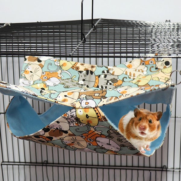 Ferret Rat Squirrel Pet Bird Hamster Hammock Hanging Cage Nest Bed Hous Carousel 11