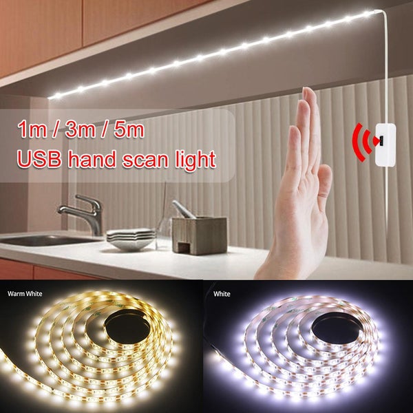 PIR Motion Sensor LED Strip Light Battery Powered Stairs Cabinet Closet Carousel 2