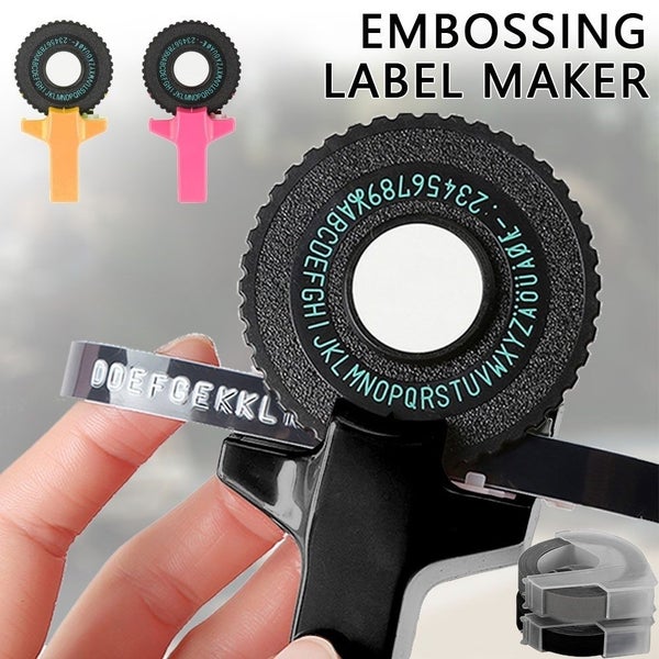 DIY Manual Label Maker for 9mm Embossing PVC Label Tapes Portable Label Printer Carousel 1
