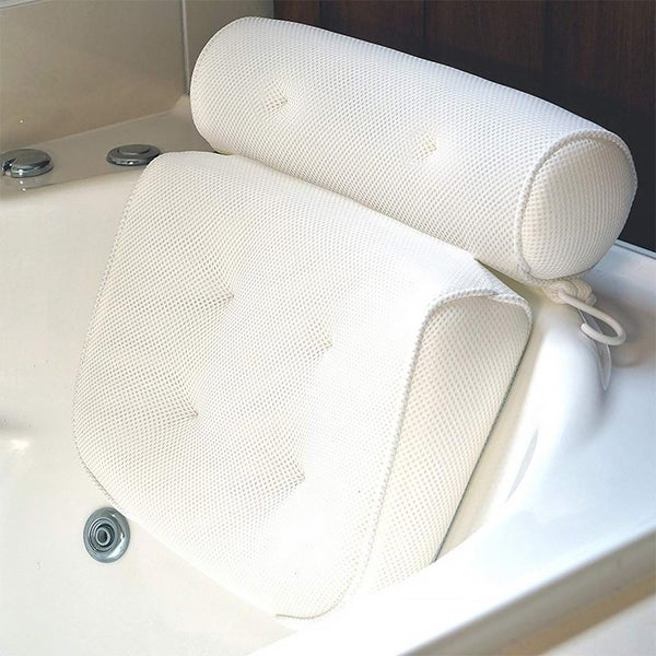 The New Waterproof Comfortable 3D Breathable Mesh Spa Bath Pillow with Carousel 10