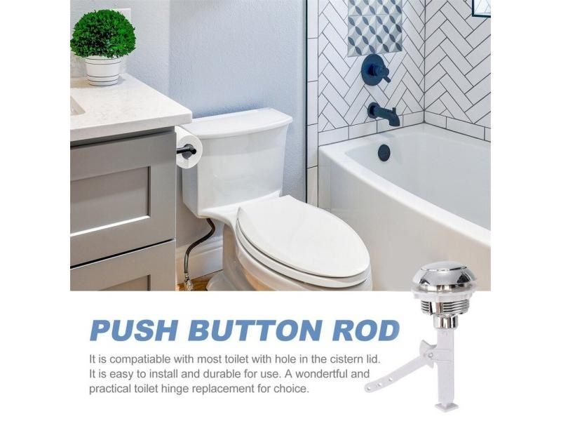 Separated Type Flush Toilet Water Tank Push Buttons Rods For Home Hotel Single Carousel 2
