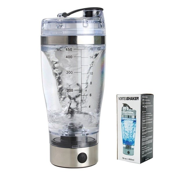 450ml Protein Shaker Bottle Vortex Mixer Cup Portable Blender Drink Drinkware To Carousel 1